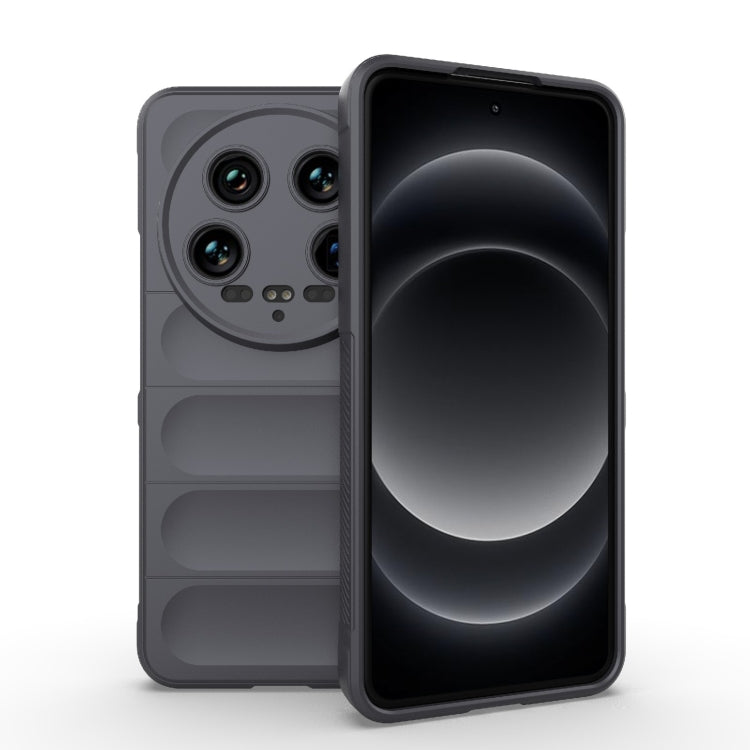 For Xiaomi 14 Ultra Magic Shield TPU + Flannel Phone Case(Dark Grey) - 14 Ultra Cases by PMC Jewellery | Online Shopping South Africa | PMC Jewellery | Buy Now Pay Later Mobicred