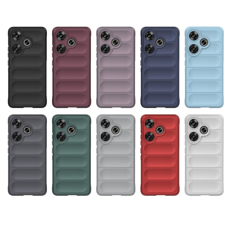 For Xiaomi Redmi Turbo 3 5G Magic Shield TPU + Flannel Phone Case(Wine Red) - Xiaomi Cases by PMC TechLife | Online Shopping South Africa | PMC TechLife | Buy Now Pay Later Mobicred