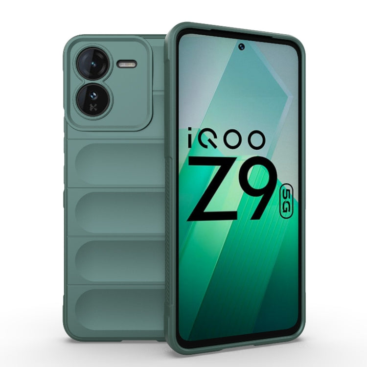 For vivo iQOO Z9 5G Magic Shield TPU + Flannel Phone Case(Dark Green) - vivo Cases by PMC Jewellery | Online Shopping South Africa | PMC Jewellery