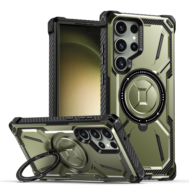 For Samsung Galaxy S24 Ultra 5G Armor Series Holder Phone Case(Army Green) - Galaxy S24 Ultra 5G Cases by PMC Jewellery | Online Shopping South Africa | PMC Jewellery