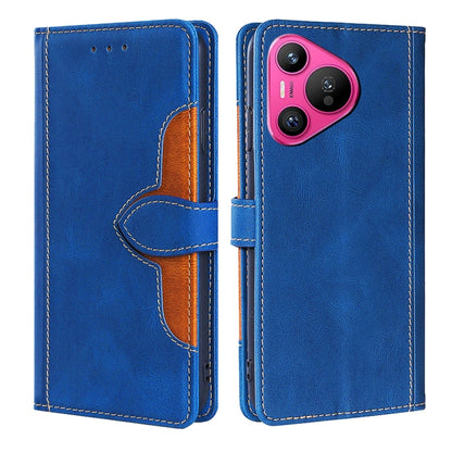 For Huawei Pura 70 5G Skin Feel Magnetic Buckle Leather Phone Case(Blue) - Huawei Cases by PMC Jewellery | Online Shopping South Africa | PMC Jewellery | Buy Now Pay Later Mobicred