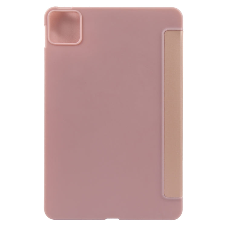 For Xiaomi Pad 6 Max 14 Three-fold Holder Flip Tablet Leather Case(Rose Gold) - More Tablet Cases by PMC Jewellery | Online Shopping South Africa | PMC Jewellery | Buy Now Pay Later Mobicred