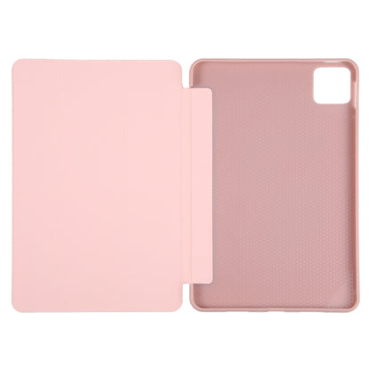 For Xiaomi Pad 6 Max 14 Three-fold Holder Flip Tablet Leather Case(Rose Gold) - More Tablet Cases by PMC Jewellery | Online Shopping South Africa | PMC Jewellery | Buy Now Pay Later Mobicred