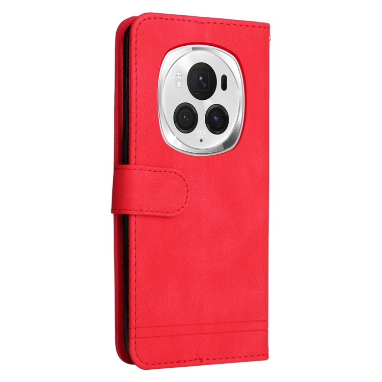 For Honor Magic6 Pro Skin Feel Life Tree Metal Button Leather Phone Case(Red) - Honor Cases by PMC Jewellery | Online Shopping South Africa | PMC Jewellery | Buy Now Pay Later Mobicred