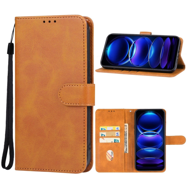 For Xiaomi Redmi Note 12R Pro Leather Phone Case(Brown) - Xiaomi Cases by PMC Jewellery | Online Shopping South Africa | PMC Jewellery | Buy Now Pay Later Mobicred