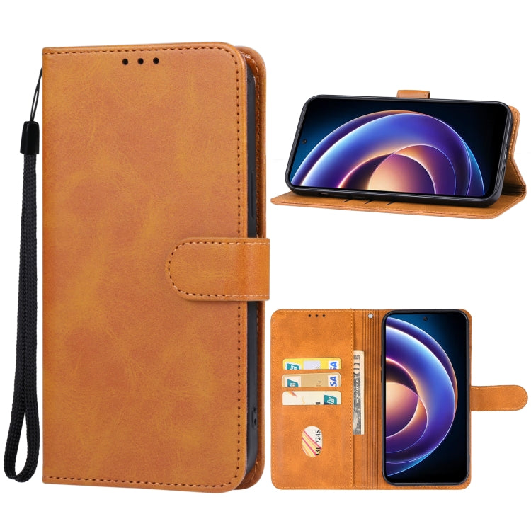 For Xiaomi Redmi 12 5G Leather Phone Case(Brown) - Xiaomi Cases by PMC Jewellery | Online Shopping South Africa | PMC Jewellery | Buy Now Pay Later Mobicred