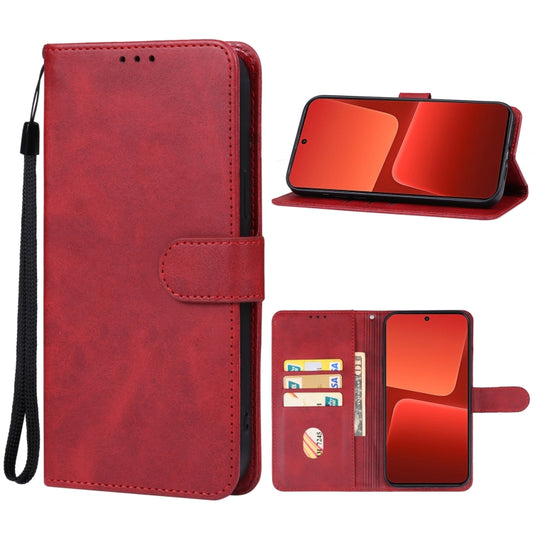 For Xiaomi 14 Leather Phone Case(Red) - Xiaomi Cases by PMC Jewellery | Online Shopping South Africa | PMC Jewellery | Buy Now Pay Later Mobicred