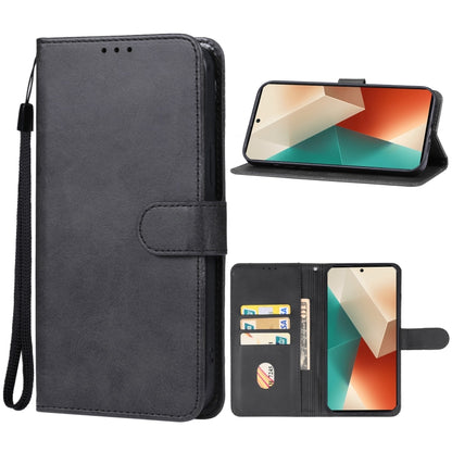 For Xiaomi Redmi Note 13 4G Leather Phone Case(Black) - Note 13 Cases by PMC Jewellery | Online Shopping South Africa | PMC Jewellery | Buy Now Pay Later Mobicred