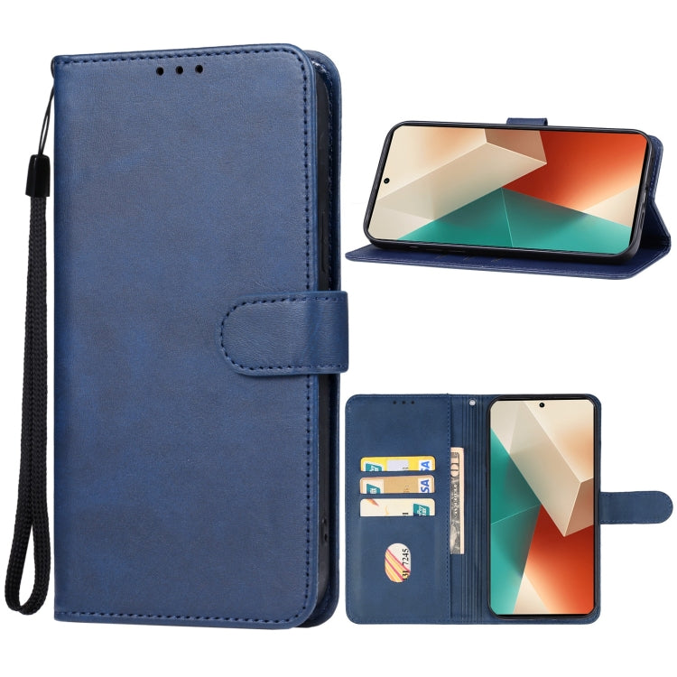 For Xiaomi Redmi Note 13 4G Leather Phone Case(Blue) - Note 13 Cases by PMC Jewellery | Online Shopping South Africa | PMC Jewellery | Buy Now Pay Later Mobicred