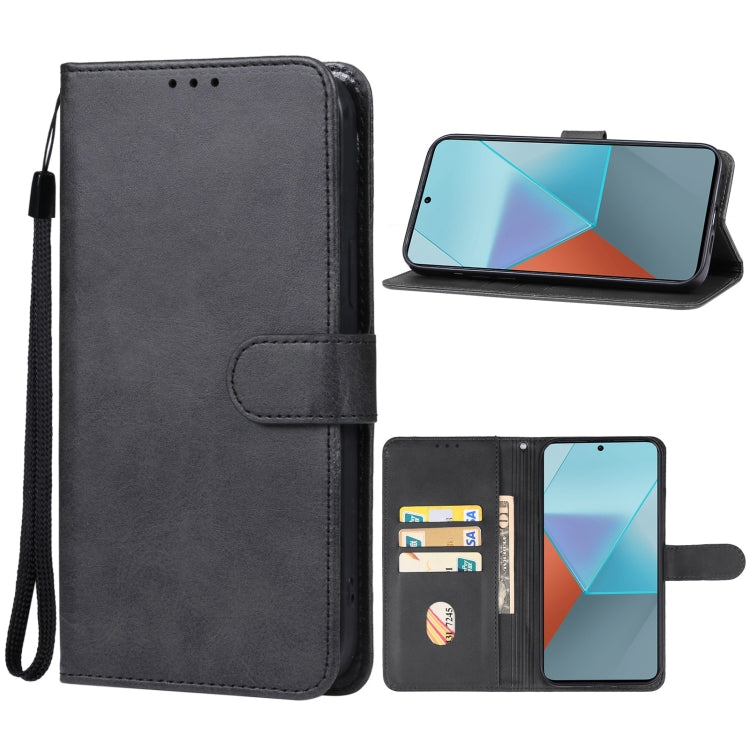 For Xiaomi Redmi Note 13 Pro 4G/Poco M6 Pro 4G Leather Phone Case(Black) - Note 13 Pro Cases by PMC Jewellery | Online Shopping South Africa | PMC Jewellery | Buy Now Pay Later Mobicred