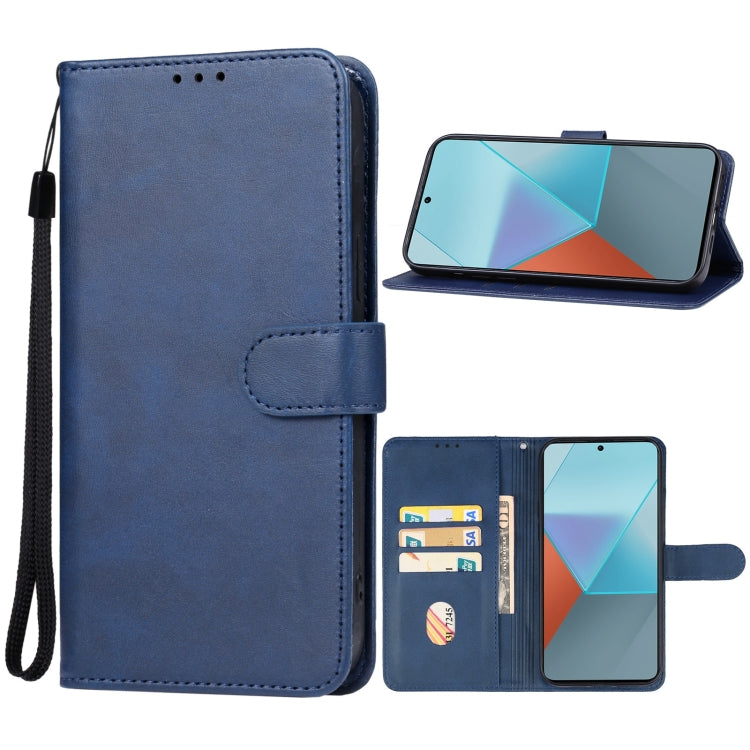 For Xiaomi Redmi Note 13 Pro 4G/Poco M6 Pro 4G Leather Phone Case(Blue) - Note 13 Pro Cases by PMC Jewellery | Online Shopping South Africa | PMC Jewellery | Buy Now Pay Later Mobicred