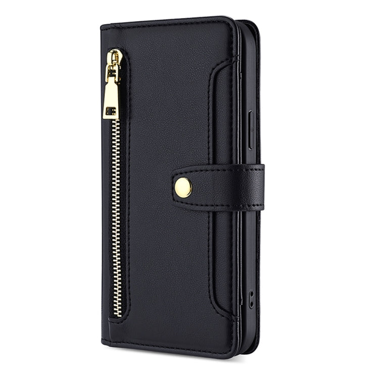 For OnePlus Nord CE 3 Lite 5G Sheep Texture Cross-body Zipper Wallet Leather Phone Case(Black) - free shipping - PMC TechLife - Order now!