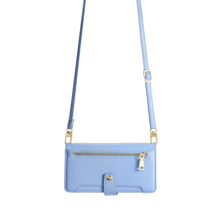 For OnePlus Nord CE3 5G Sheep Texture Cross-body Zipper Wallet Leather Phone Case(Blue) - OnePlus Cases by PMC TechLife | Online Shopping South Africa | PMC TechLife | Buy Now Pay Later Mobicred