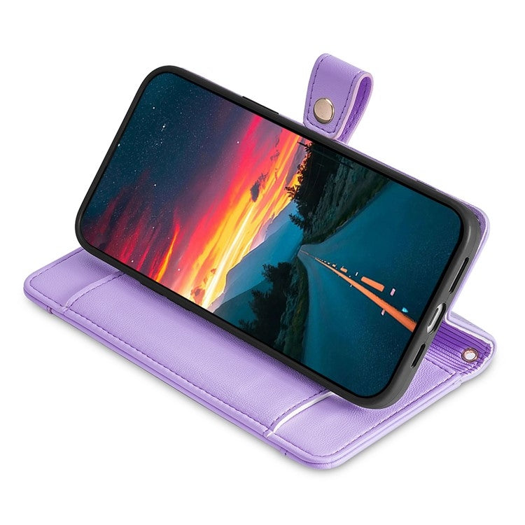 For OnePlus Ace 3 Pro 5G Sheep Texture Cross-body Zipper Wallet Leather Phone Case(Purple) - OnePlus Cases by PMC TechLife | Online Shopping South Africa | PMC TechLife | Buy Now Pay Later Mobicred