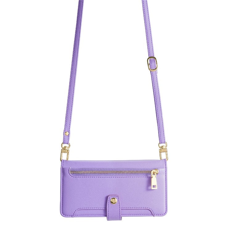 For OnePlus Nord CE 4 Lite 5G Sheep Texture Cross-body Zipper Wallet Leather Phone Case(Purple) - OnePlus Cases by PMC TechLife | Online Shopping South Africa | PMC TechLife | Buy Now Pay Later Mobicred
