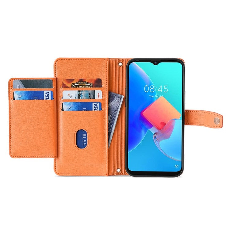 For Huawei nova 12i 4G Sheep Texture Cross-body Zipper Wallet Leather Phone Case(Orange) - Huawei Cases by PMC TechLife | Online Shopping South Africa | PMC TechLife | Buy Now Pay Later Mobicred