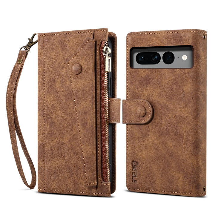 For Google Pixel 8 ESEBLE Retro Frosted RFID Flip Leather Phone Case(Brown) - Google Cases by ESEBLE | Online Shopping South Africa | PMC TechLife | Buy Now Pay Later Mobicred