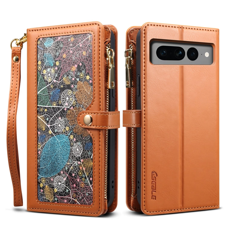 For Google Pixel 8 ESEBLE Star Series Lanyard Zipper Wallet RFID Leather Case(Brown) - free shipping - PMC TechLife - Order now!