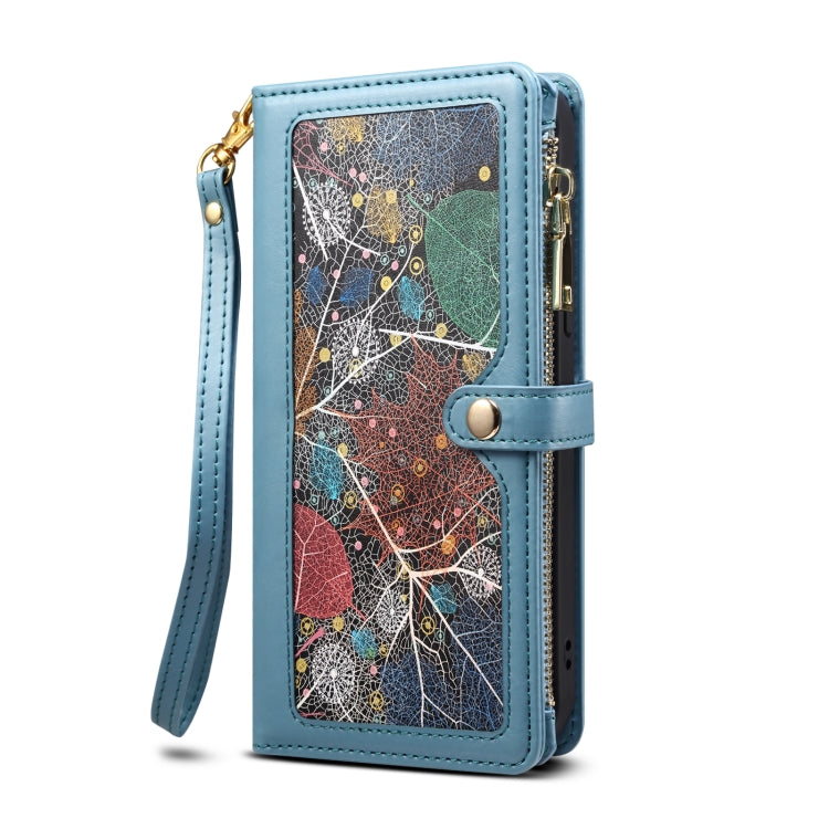 For Google Pixel 8 ESEBLE Star Series Lanyard Zipper Wallet RFID Leather Case(Blue) - Google Cases by ESEBLE | Online Shopping South Africa | PMC TechLife | Buy Now Pay Later Mobicred