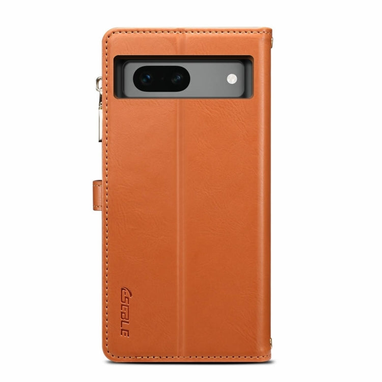 For Google Pixel 8A ESEBLE Star Series Lanyard Zipper Wallet RFID Leather Case(Brown) - Google Cases by ESEBLE | Online Shopping South Africa | PMC TechLife | Buy Now Pay Later Mobicred