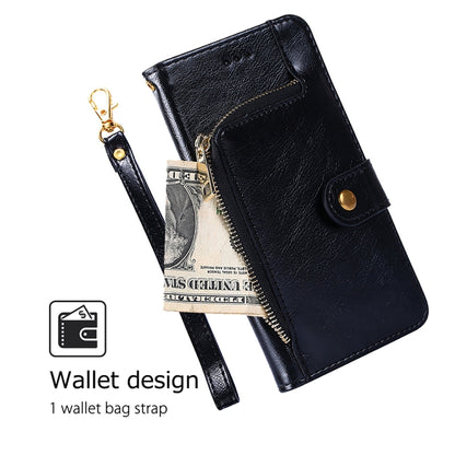 For vivo Y03 4G Zipper Bag Leather Phone Case(Black) - vivo Cases by PMC Jewellery | Online Shopping South Africa | PMC Jewellery | Buy Now Pay Later Mobicred