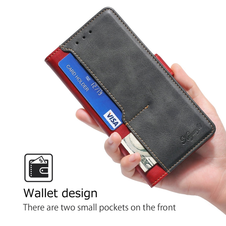 For Huawei Pura 70 Pro / 70 Pro+ 5G Contrast Color Side Buckle Leather Phone Case(Red + Black) - free shipping - PMC Jewellery - Order now!