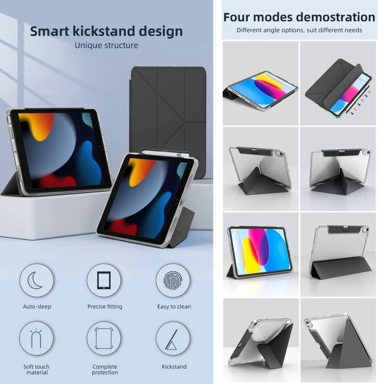 For iPad  Air 2022 / 2020 10.9 Mutural Deformation Stand Smart Leather Tablet Case(Dark Blue) - free shipping - PMc TechLife - Order now!