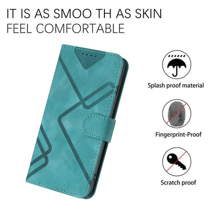 For Xiaomi Redmi K70 Line Pattern Skin Feel Leather Phone Case(Light Blue) - K70 Cases by PMC Jewellery | Online Shopping South Africa | PMC Jewellery | Buy Now Pay Later Mobicred