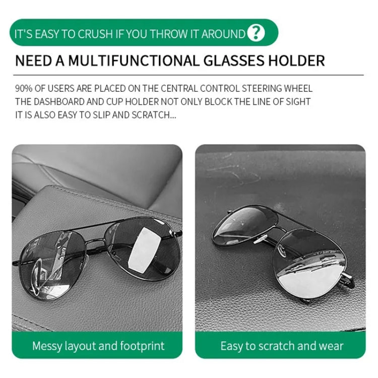 Car Sun Visor Glasses Holder Multifunctional Card Clip Storage Rack(Grey) - Sunglasses & Glasses Clips by PMC TechLife | Online Shopping South Africa | PMC TechLife | Buy Now Pay Later Mobicred