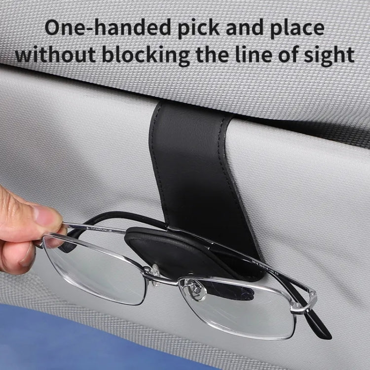 Car Sun Visor Glasses Holder Multifunctional Card Clip Storage Rack(Black Carbon Fiber) - Sunglasses & Glasses Clips by PMC Jewellery | Online Shopping South Africa | PMC Jewellery | Buy Now Pay Later Mobicred