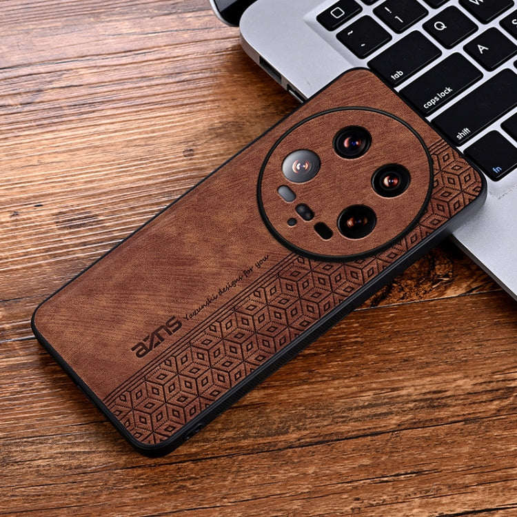 For Xiaomi 14 Ultra AZNS 3D Embossed Skin Feel Phone Case(Brown) - Xiaomi Cases by AZNS | Online Shopping South Africa | PMC Jewellery