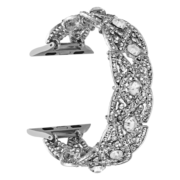Diamonds Twist Metal Watch Band For Apple Watch Series 10 42mm(Silver) - free shipping - PMC TechLife - Order now!
