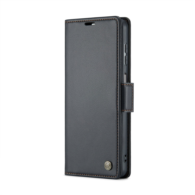 For Samsung Galaxy A23 CaseMe 023 Butterfly Buckle Litchi Texture RFID Anti-theft Leather Phone Case(Black) - free shipping - PMC TechLife - Order now!
