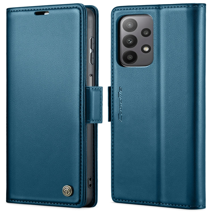 For Samsung Galaxy A23 CaseMe 023 Butterfly Buckle Litchi Texture RFID Anti-theft Leather Phone Case(Blue) - free shipping - PMC TechLife - Order now!