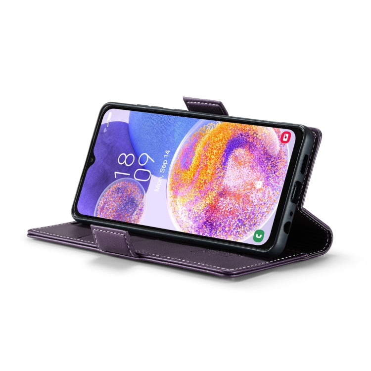 For Samsung Galaxy A23 CaseMe 023 Butterfly Buckle Litchi Texture RFID Anti-theft Leather Phone Case(Pearly Purple) - free shipping - PMC TechLife - Order now!