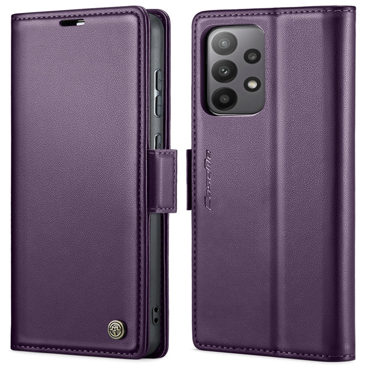 For Samsung Galaxy A33 5G CaseMe 023 Butterfly Buckle Litchi Texture RFID Anti-theft Leather Phone Case(Pearly Purple) - free shipping - PMC TechLife - Order now!