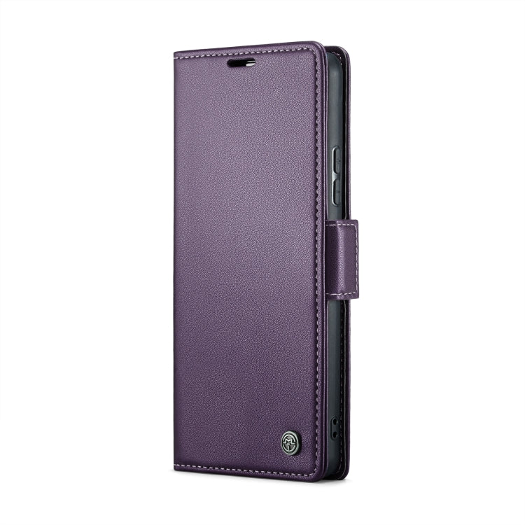 For Samsung Galaxy A34 5G CaseMe 023 Butterfly Buckle Litchi Texture RFID Anti-theft Leather Phone Case(Pearly Purple) - free shipping - PMC TechLife - Order now!