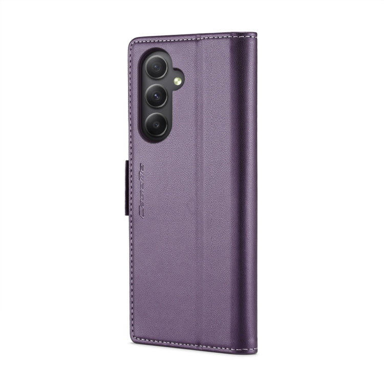 For Samsung Galaxy A34 5G CaseMe 023 Butterfly Buckle Litchi Texture RFID Anti-theft Leather Phone Case(Pearly Purple) - free shipping - PMC TechLife - Order now!