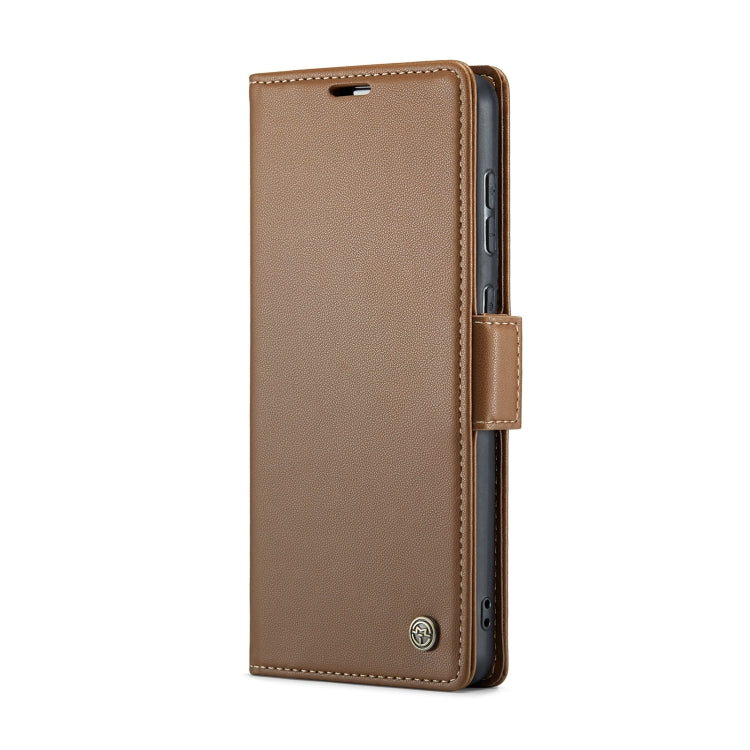 For Samsung Galaxy S20 CaseMe 023 Butterfly Buckle Litchi Texture RFID Anti-theft Leather Phone Case(Brown) - free shipping - PMC TechLife - Order now!