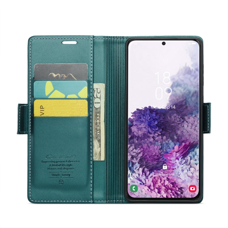 For Samsung Galaxy S20 CaseMe 023 Butterfly Buckle Litchi Texture RFID Anti-theft Leather Phone Case(Pearly Blue) - free shipping - PMC TechLife - Order now!