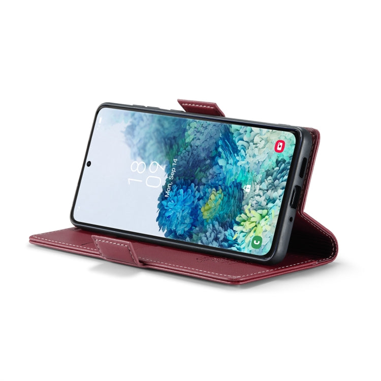 For Samsung Galaxy S20+ CaseMe 023 Butterfly Buckle Litchi Texture RFID Anti-theft Leather Phone Case(Wine Red) - free shipping - PMC TechLife - Order now!