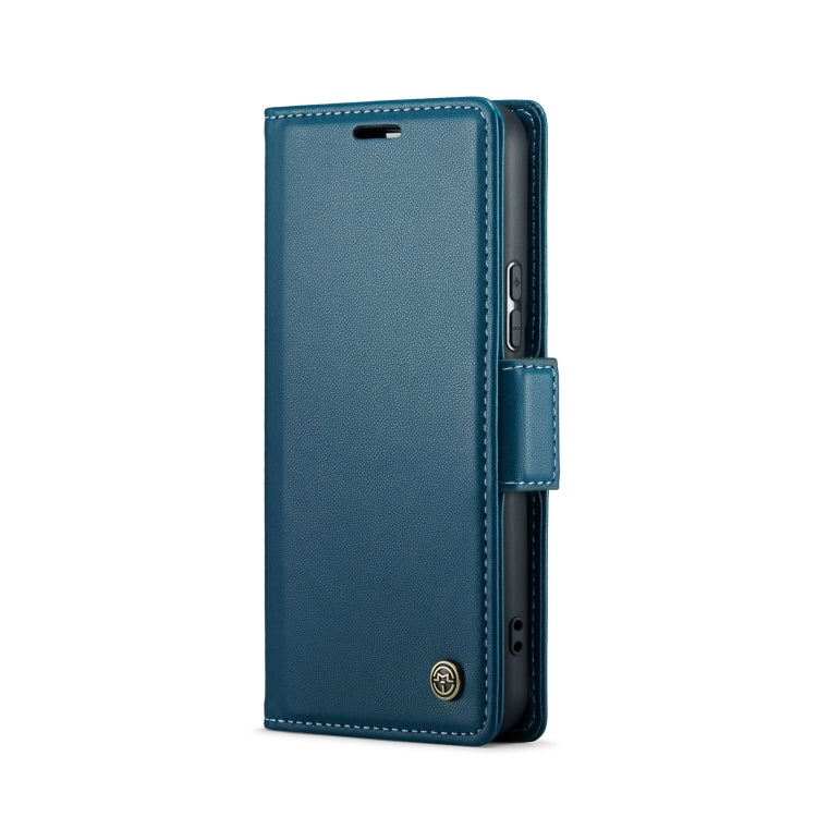 For Samsung Galaxy S22 5G CaseMe 023 Butterfly Buckle Litchi Texture RFID Anti-theft Leather Phone Case(Blue) - free shipping - PMC TechLife - Order now!