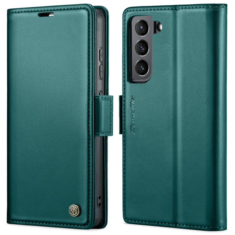 For Samsung Galaxy S22 5G CaseMe 023 Butterfly Buckle Litchi Texture RFID Anti-theft Leather Phone Case(Pearly Blue) - free shipping - PMC TechLife - Order now!