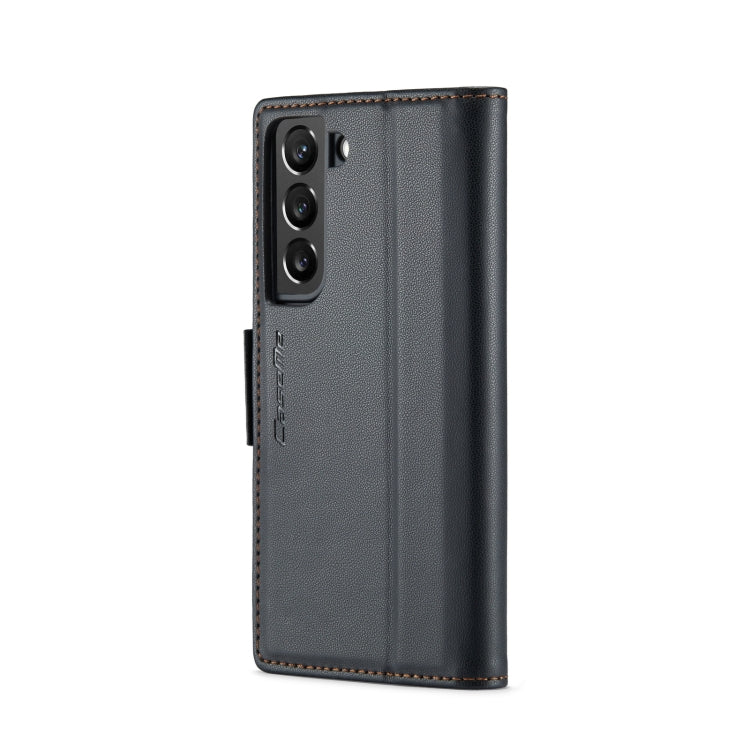 For Samsung Galaxy S22+ 5G CaseMe 023 Butterfly Buckle Litchi Texture RFID Anti-theft Leather Phone Case(Black) - free shipping - PMC TechLife - Order now!