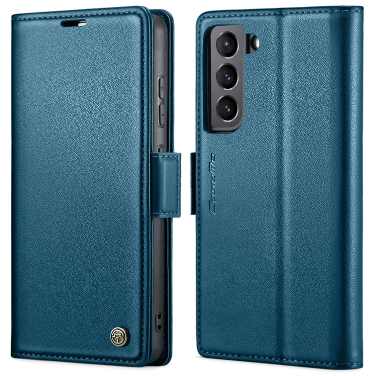For Samsung Galaxy S22+ 5G CaseMe 023 Butterfly Buckle Litchi Texture RFID Anti-theft Leather Phone Case(Blue) - free shipping - PMC TechLife - Order now!