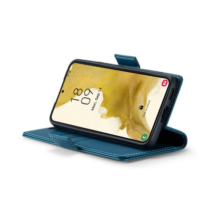 For Samsung Galaxy S22+ 5G CaseMe 023 Butterfly Buckle Litchi Texture RFID Anti-theft Leather Phone Case(Blue) - free shipping - PMC TechLife - Order now!