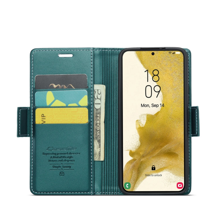 For Samsung Galaxy S22+ 5G CaseMe 023 Butterfly Buckle Litchi Texture RFID Anti-theft Leather Phone Case(Pearly Blue) - free shipping - PMC TechLife - Order now!