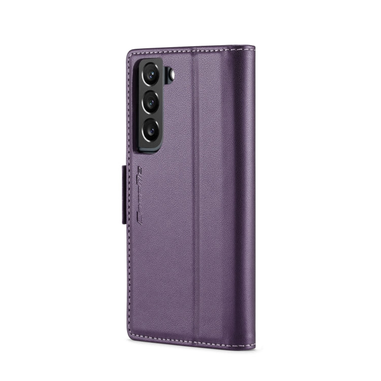 For Samsung Galaxy S22+ 5G CaseMe 023 Butterfly Buckle Litchi Texture RFID Anti-theft Leather Phone Case(Pearly Purple) - free shipping - PMC TechLife - Order now!