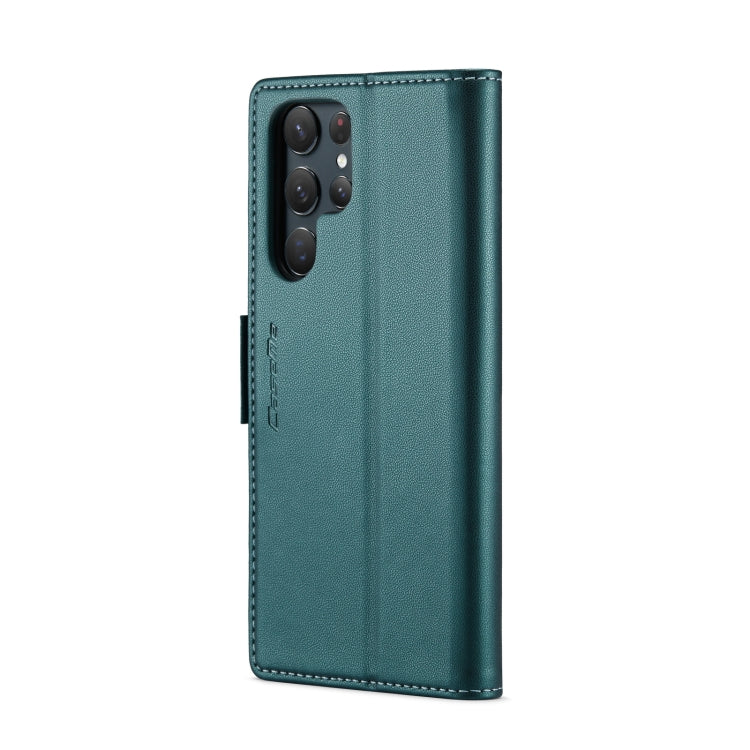 For Samsung Galaxy S22 Ultra 5G CaseMe 023 Butterfly Buckle Litchi Texture RFID Anti-theft Leather Phone Case(Pearly Blue) - free shipping - PMC TechLife - Order now!