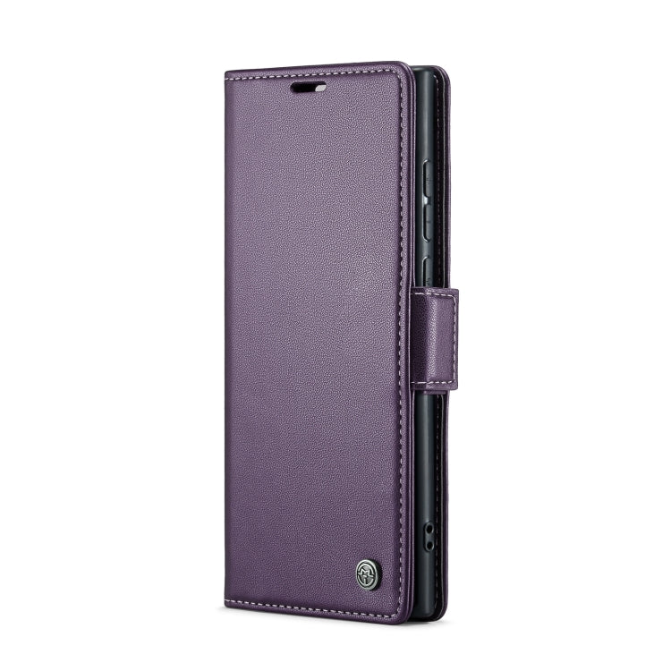 For Samsung Galaxy S22 Ultra 5G CaseMe 023 Butterfly Buckle Litchi Texture RFID Anti-theft Leather Phone Case(Pearly Purple) - free shipping - PMC TechLife - Order now!